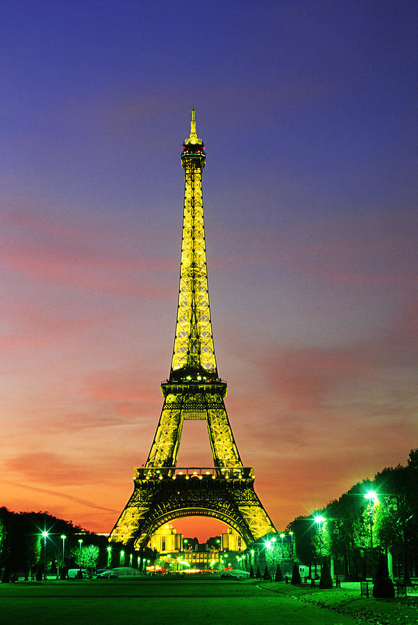 Eiffel Tower At Night Photograph by Alain Evrard