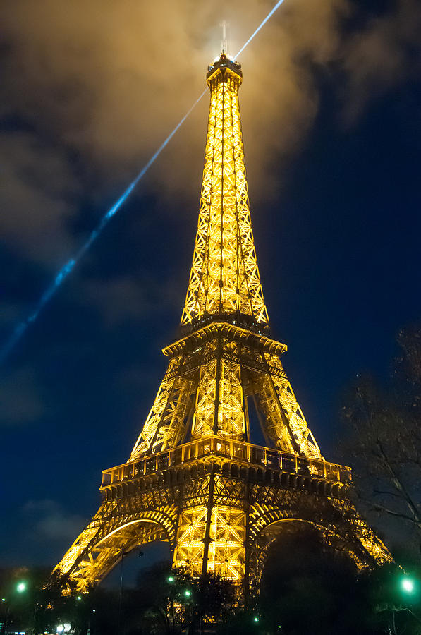 Eiffel Tower at Night Photograph by Avian Resources