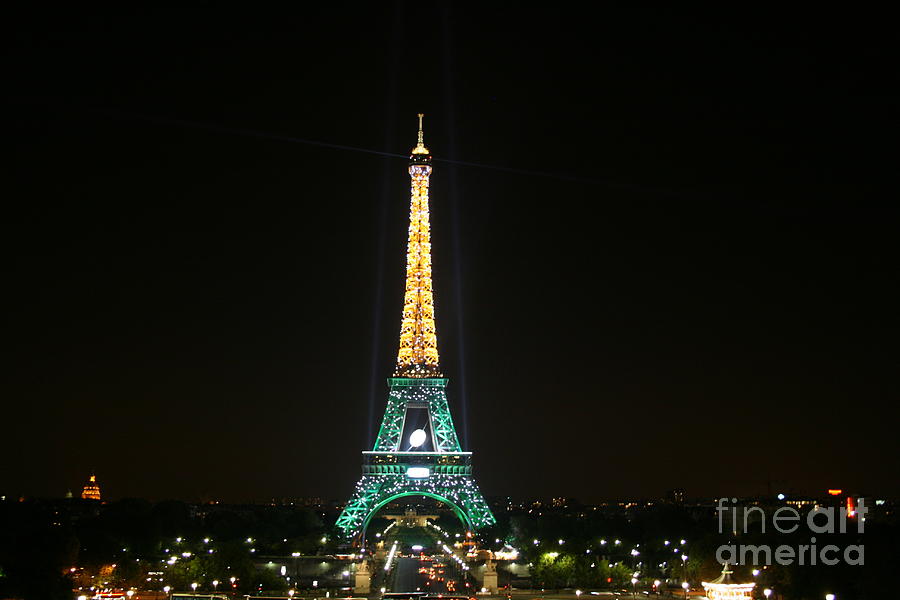 Eiffel Tower at Night Photograph by Crystal Nederman