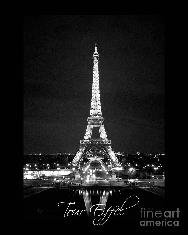 Eiffel Tower at night Photograph by Hermes Fine Art