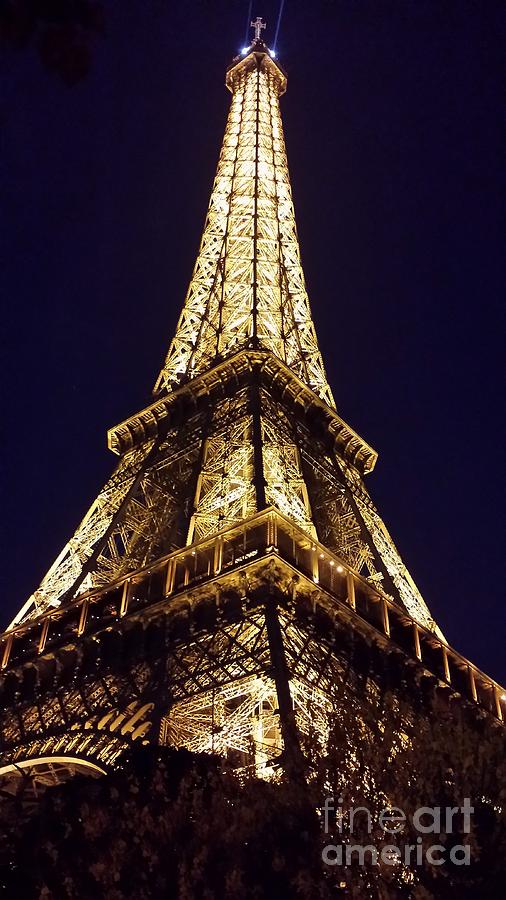 Architecture Photograph - Eiffel Tower at Night by Patricia Awapara