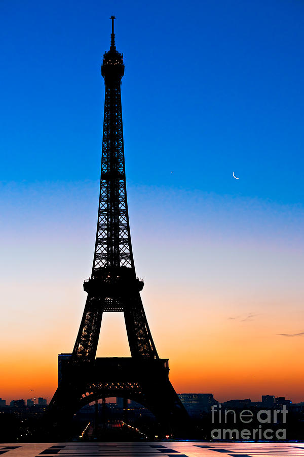 Eiffel tower at sunrise - Paris Photograph by Luciano Mortula