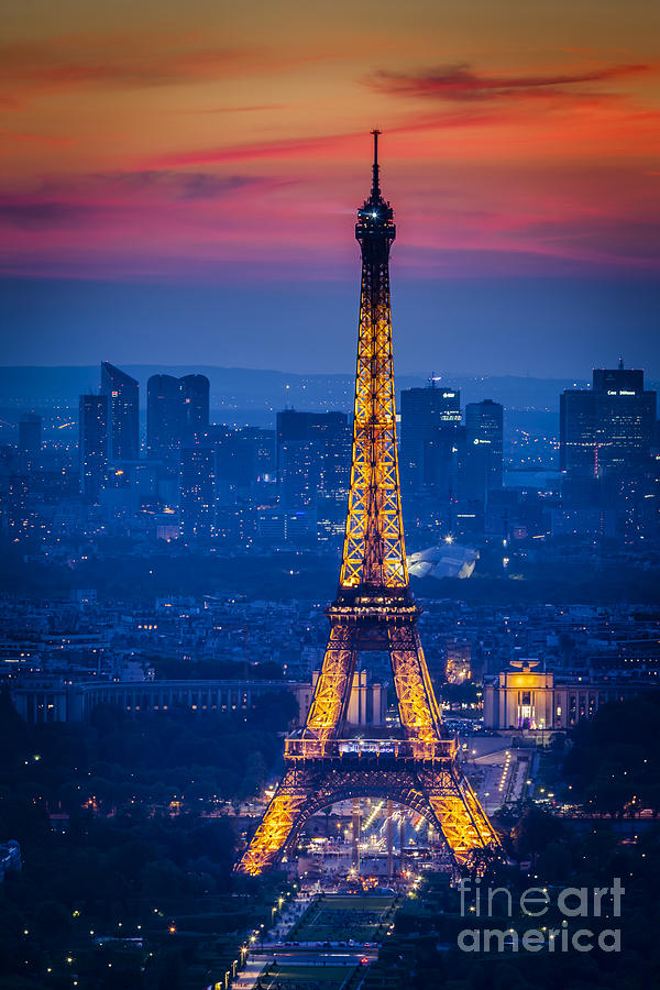 Eiffel Tower At Twilight Photograph