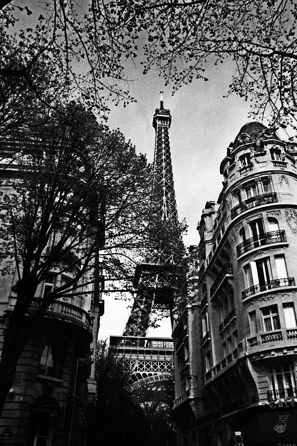 Paris Photograph - Eiffel Tower Black and White by Andrew Fare