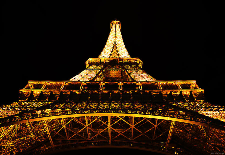 Eiffel Tower by Night Photograph by Ryan Wyckoff