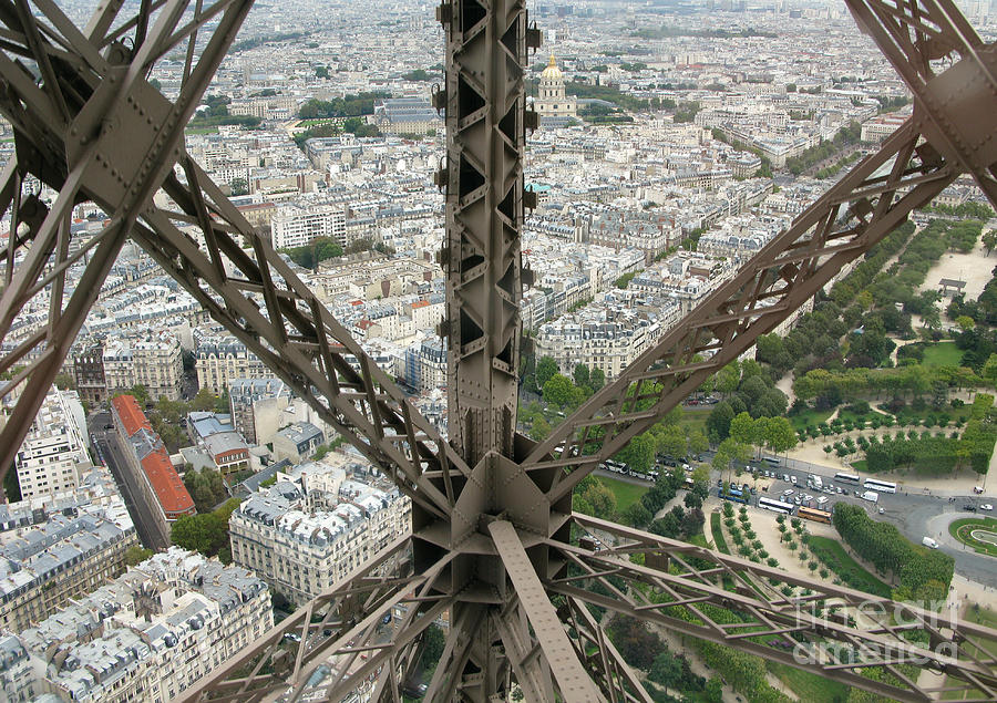 Eiffel Tower Descent Photograph by Ann Horn
