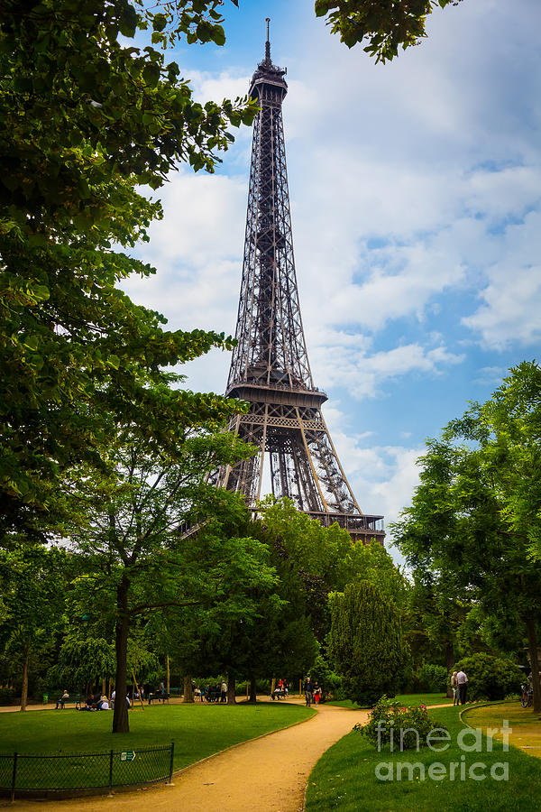 Eiffel Tower From Champs De Mars Photograph