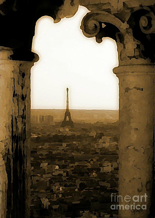 Eiffel Tower Painting - Eiffel Tower from Montmarte by John Malone