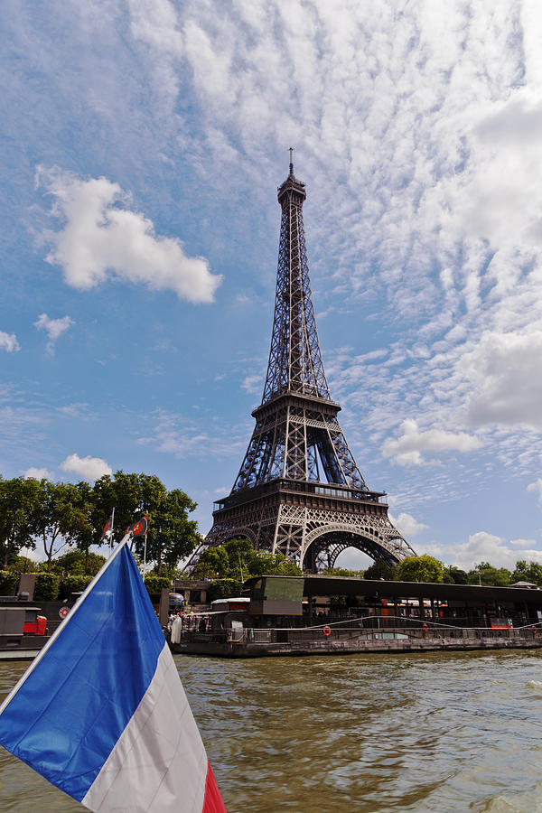 Eiffel Tower from River Seine Photograph by Maj Seda