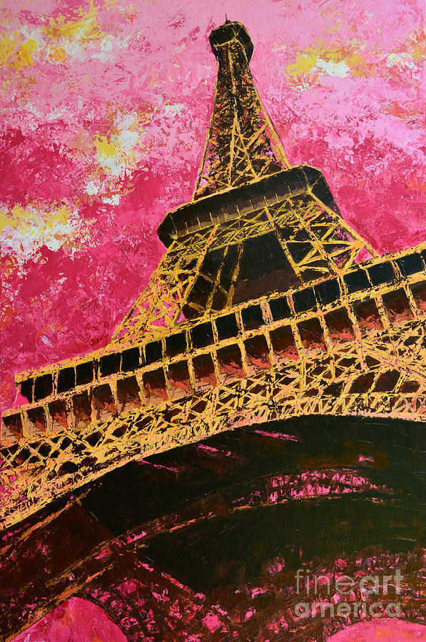 Eiffel Tower Iconic Structure Painting by Patricia Awapara