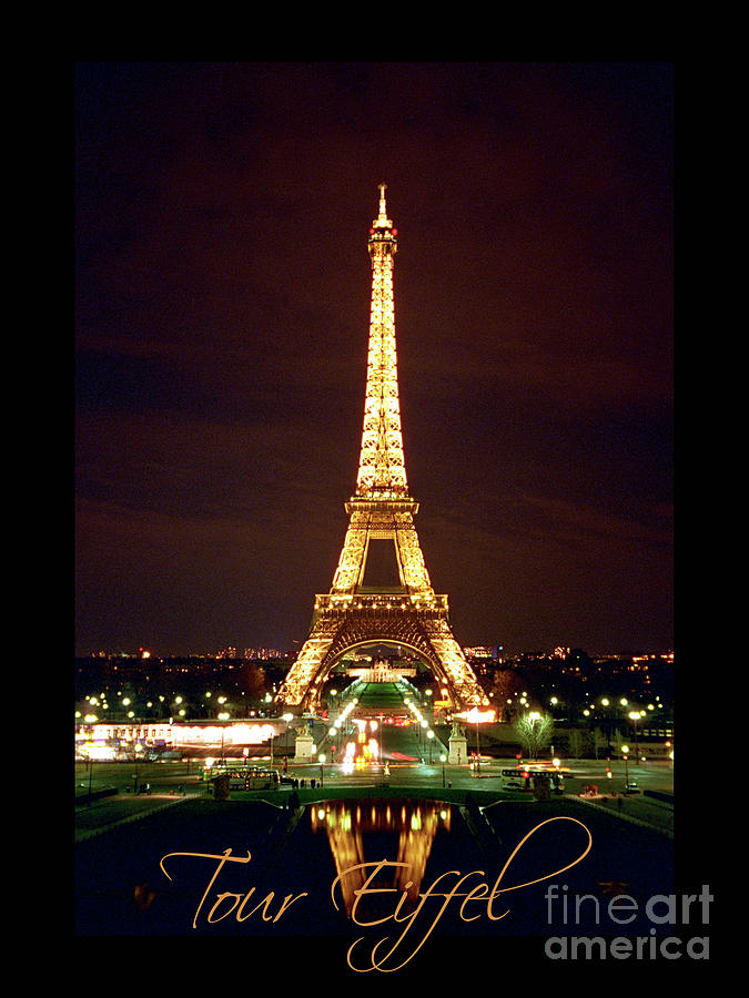 Eiffel Tower in Full Color Photograph by Hermes Fine Art