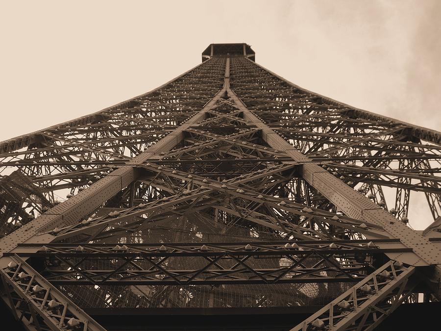 Eiffel Tower In Sepia Photograph