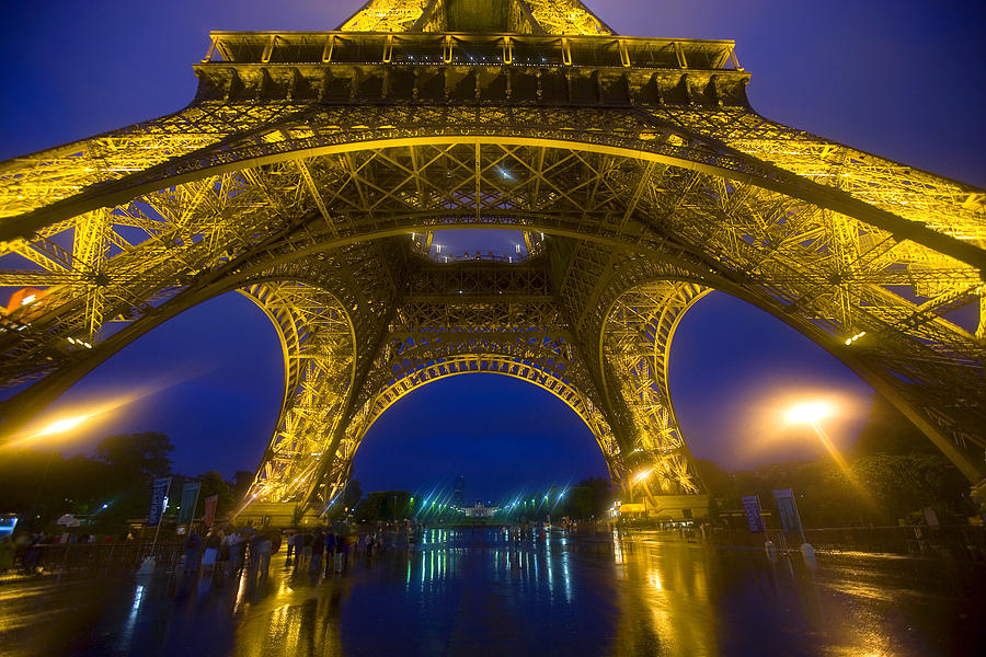 Eiffel Tower in the rain Photograph by Jim Zuckerman