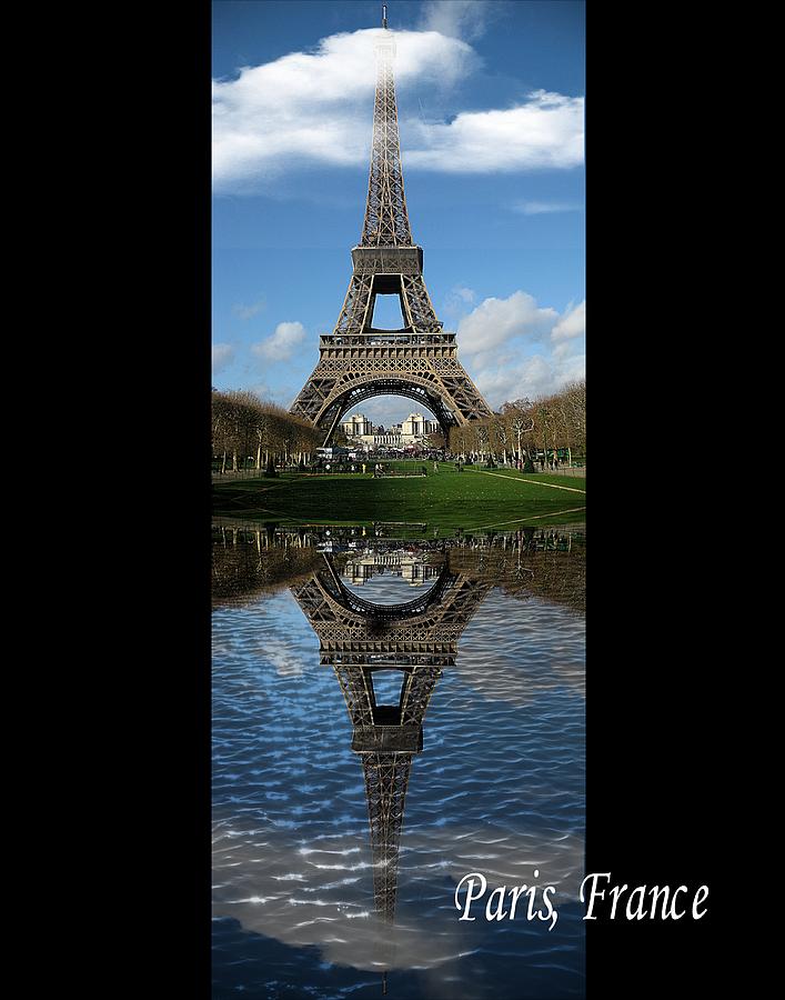 Eiffel Tower Mirror Illusion Digital Art by Kelly Schutz | Fine Art America