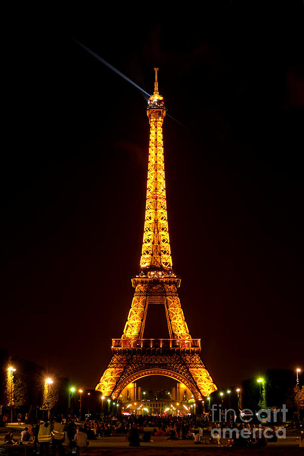 Paris Photograph - Eiffel Tower Night by Olivier Le Queinec