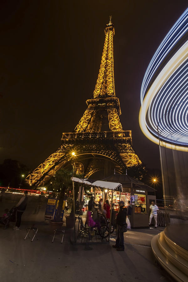 Eiffel Tower night scene Photograph by Sven Brogren
