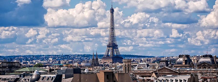 Eiffel Tower Panorama Photograph by Mitchell R Grosky