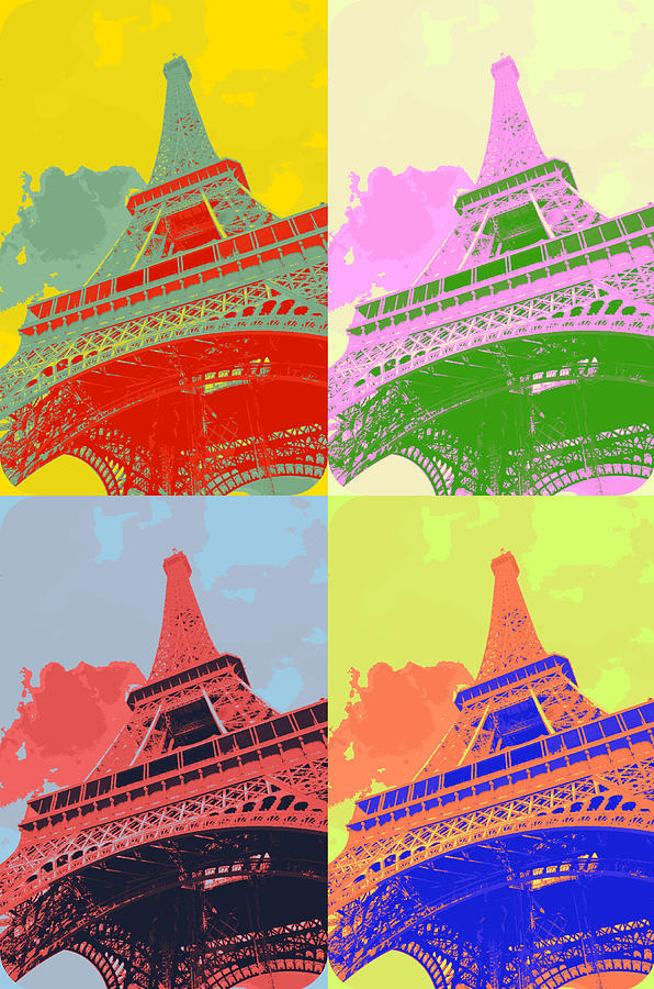 Eiffel Tower - Pop art Digital Art by Patricia Awapara