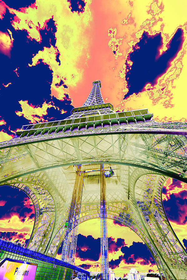 Eiffel Tower Psycho Version Photograph by Richard Henne