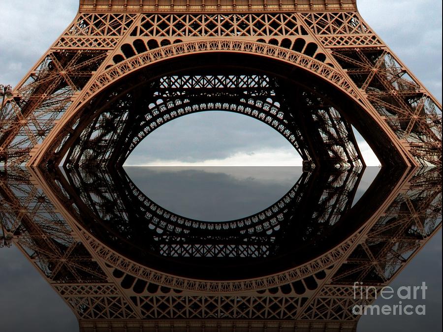 Eiffel Tower Reflection Abstract Photograph by Carol Groenen