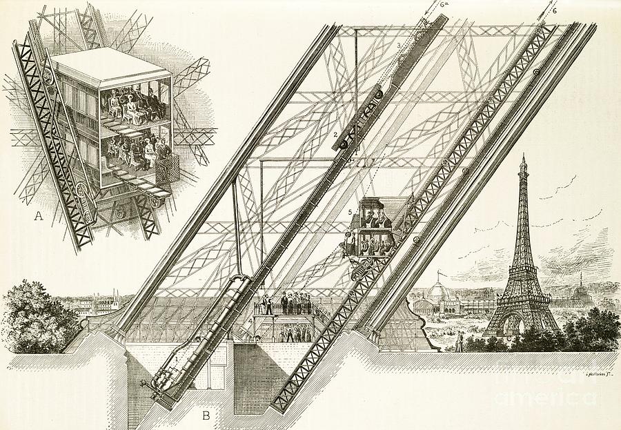 Eiffel Tower Schematics Photograph by Deb Schense