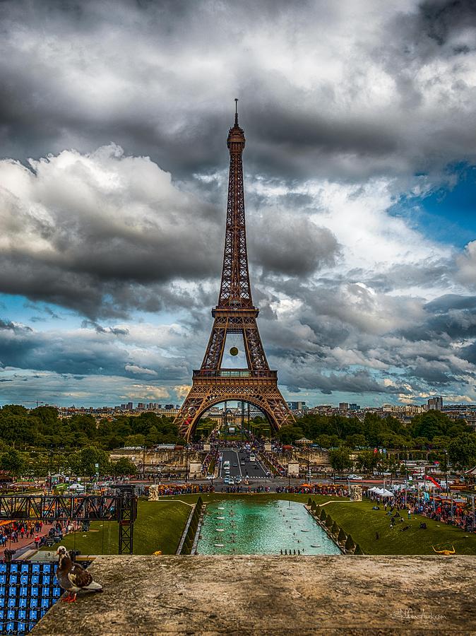 Eiffel Tower Digital Art by Sheldon Anderson