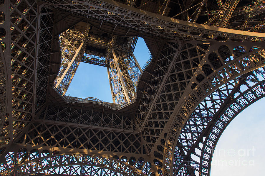 Eiffel Tower structural view Photograph by Dan Hartford