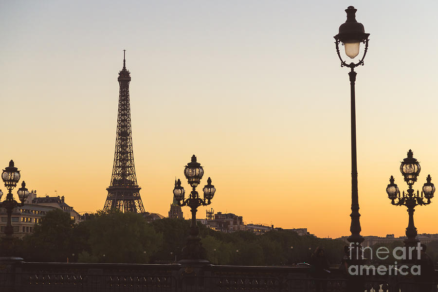 Eiffel Tower Photograph - Eiffel Tower Sunset by Rhonda Krause
