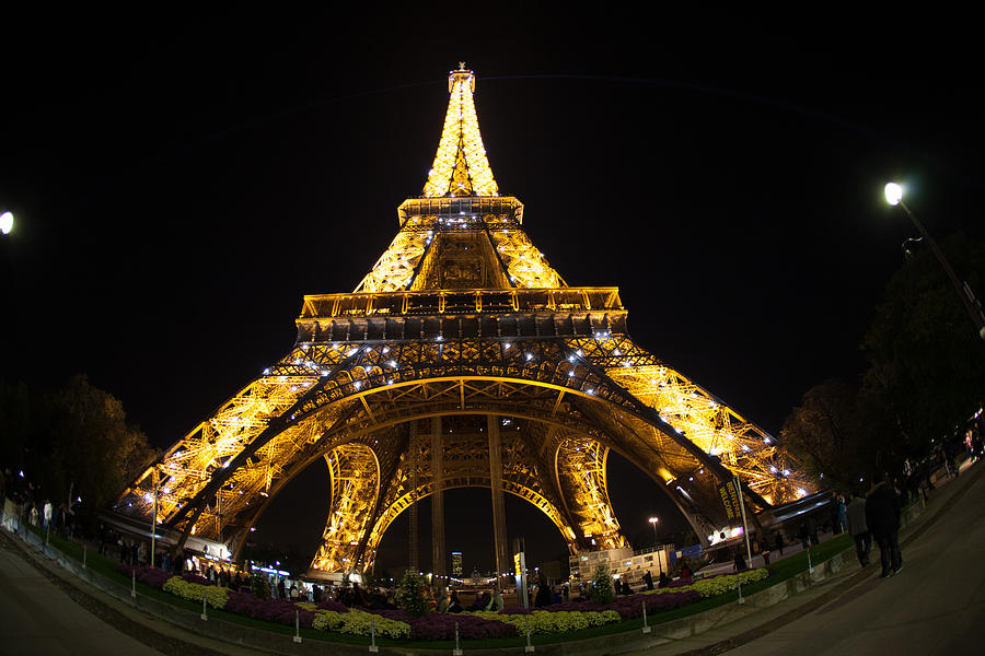 Eiffel Tower Photograph - Eiffel Tower Twinkling at Night by Michael Graham