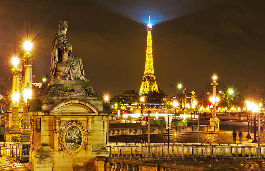 Paris Photograph - Eifle at Night by Scott Logel