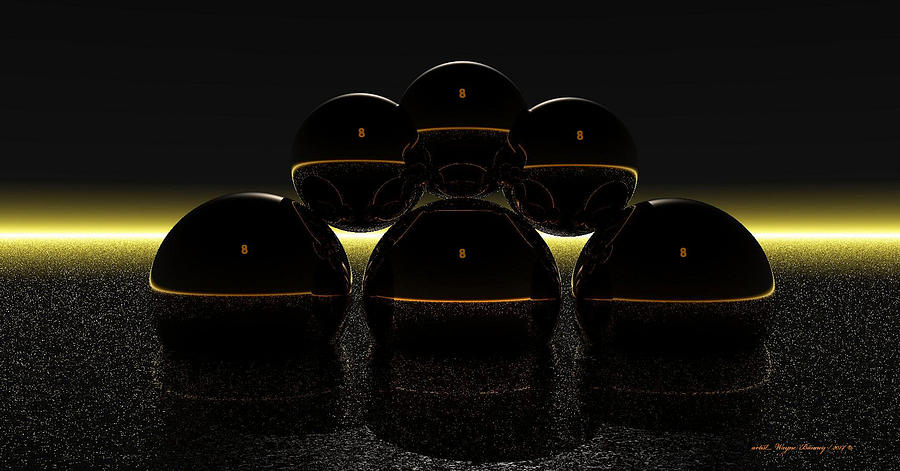 Eight Balls Digital Art by Wayne Bonney