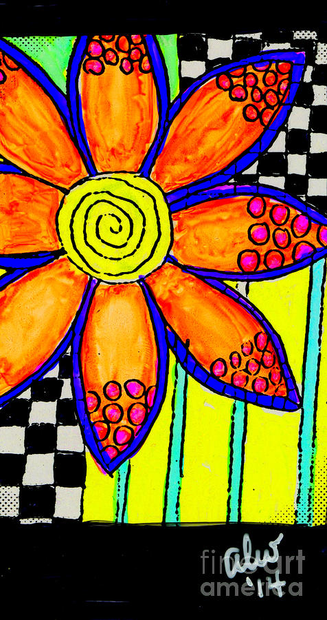 Eight Bright Petals Painting by Angela L Walker