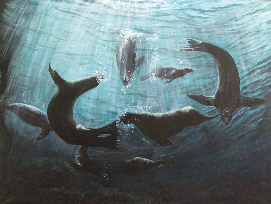 Eight Seals Painting by Mackenzie Moulton