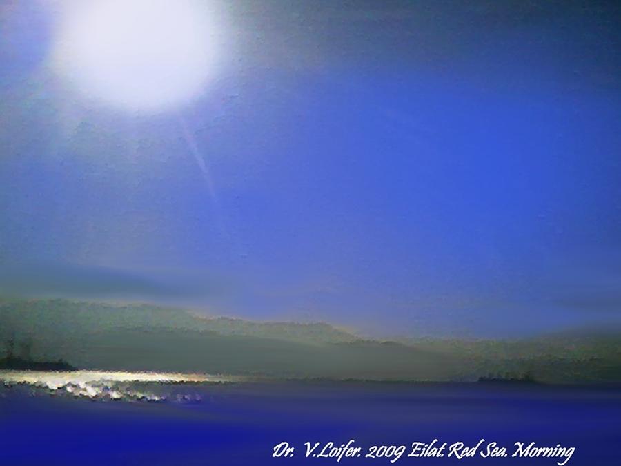 Eilat.Red sea.Morning Digital Art by Dr Loifer Vladimir