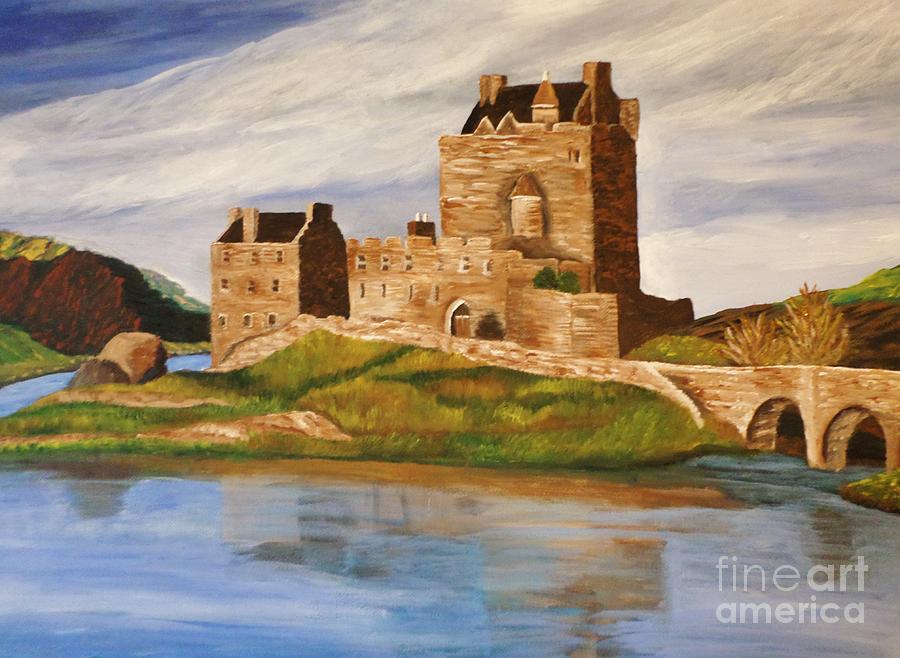 Eilean Donan Castle Painting by Christy Saunders Church