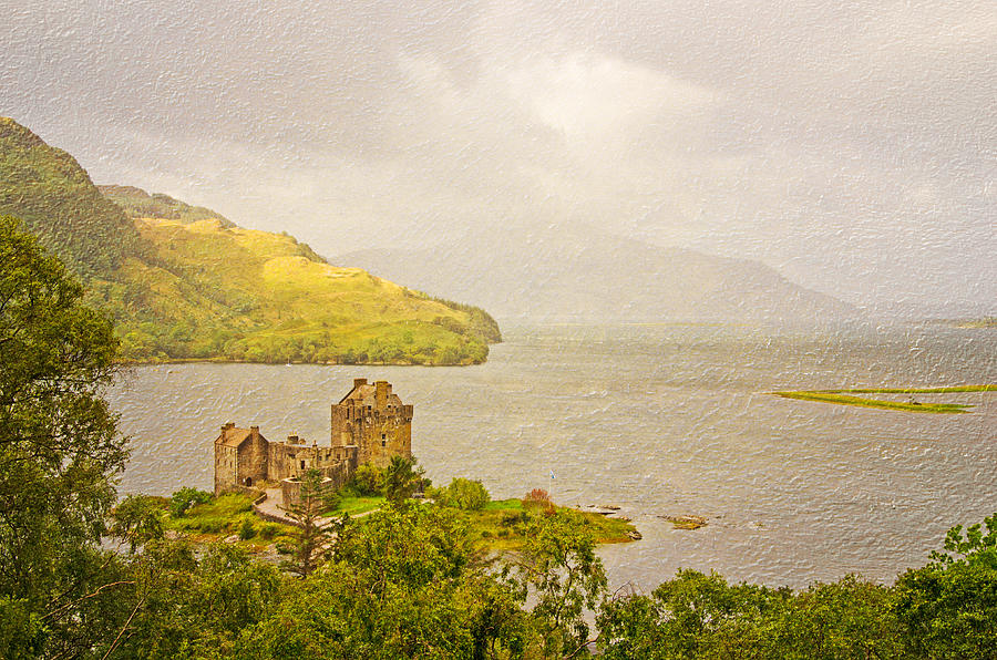 Eilean Donan Castle Textured Photograph