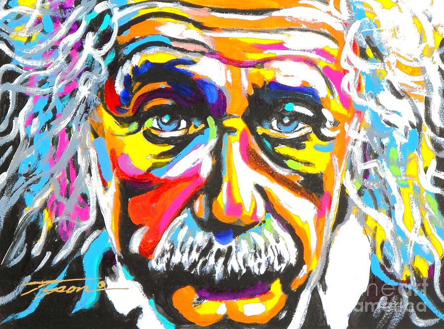 Einstein 2 Painting By Tysonart Gallery - Fine Art America