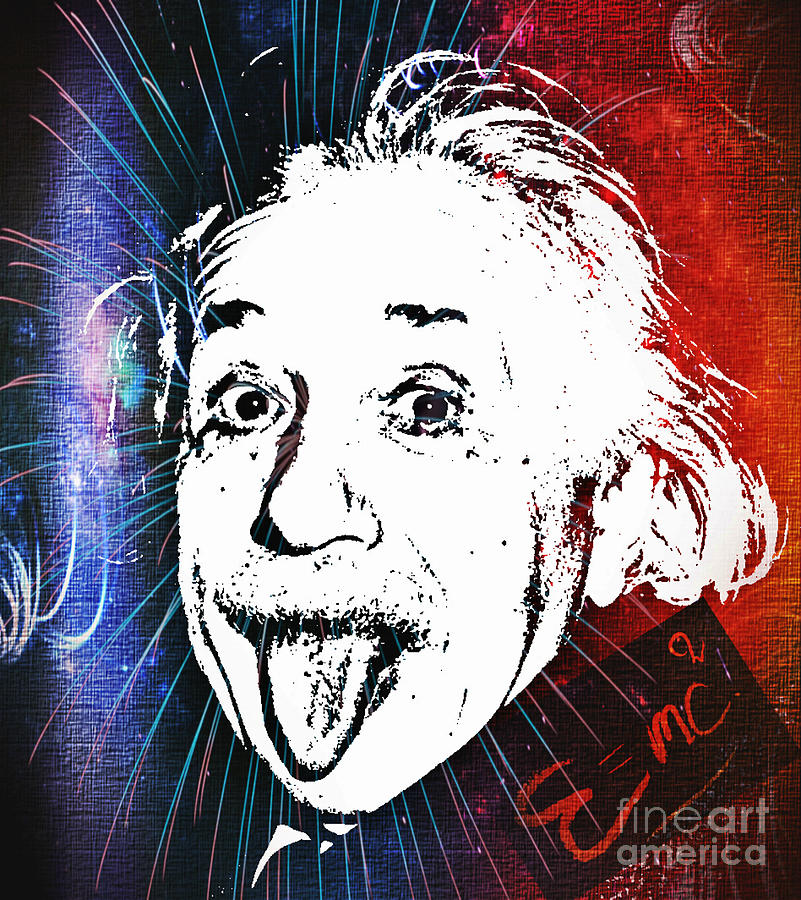 Einstein Mixed Media