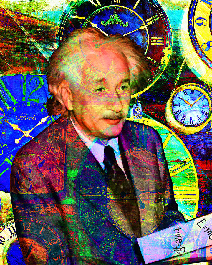 Einstein Discovers Time Is Equal To Money 5D24472 20140910 Vertical Photograph by Wingsdomain Art and Photography