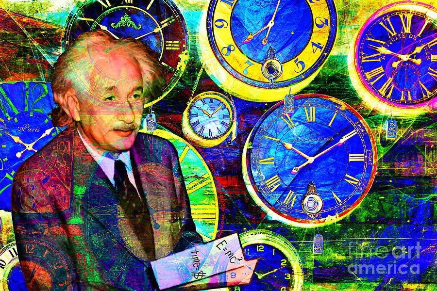 Einstein Discovers Time Is Equal To Money 5D24472 20140910 Photograph by Wingsdomain Art and Photography