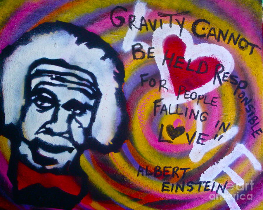 Albert Einstein Painting - Einstein Gravity by Tony B Conscious