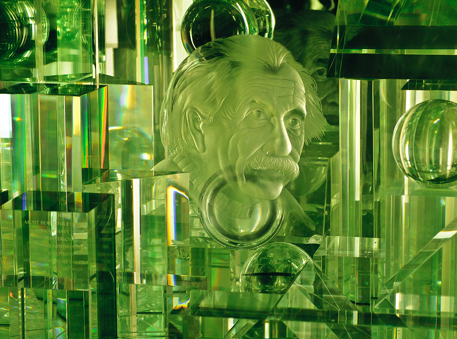 Einstein in Crystal - Green Photograph by Christi Kraft