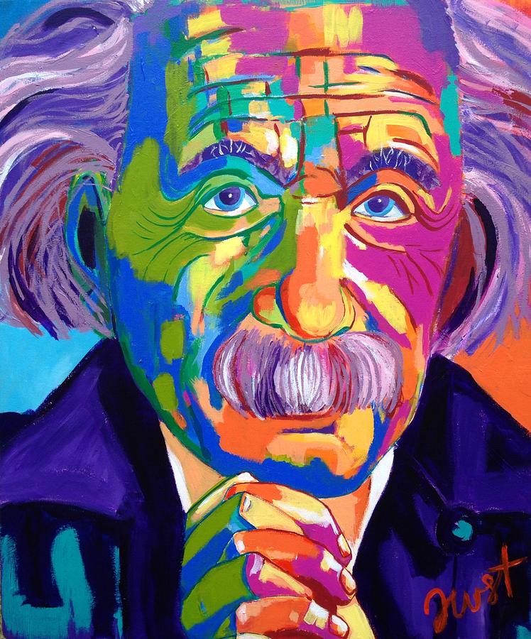 Einstein  Painting by Janice Westfall