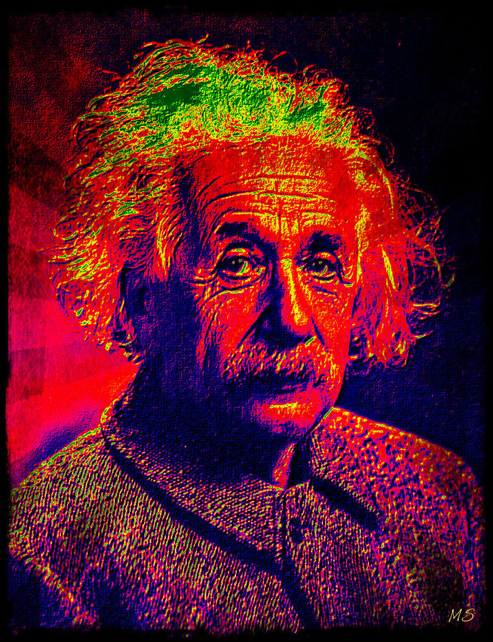 Einstein - Pop Art Digital Art by Absinthe Art By Michelle LeAnn Scott