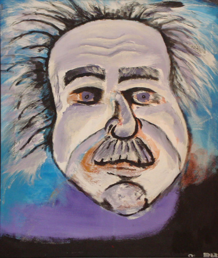 Einstein Painting by Rick Huotari