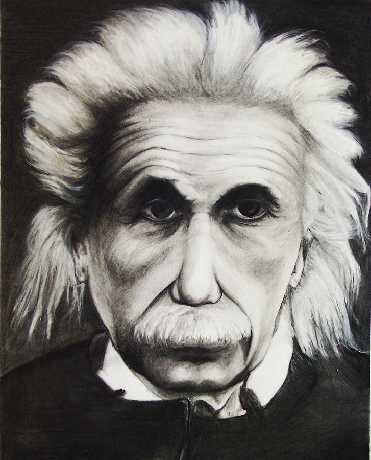 Albert Einstein Drawing - Einsteins Regret by Donovan Hubbard