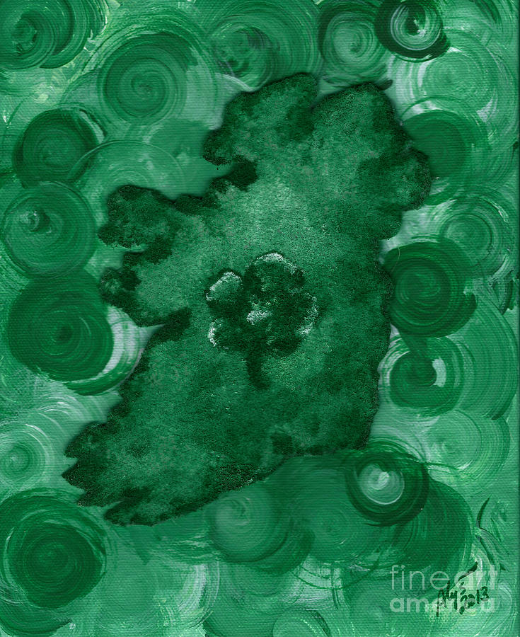 Eire Heart of Ireland Painting by Alys Caviness-Gober