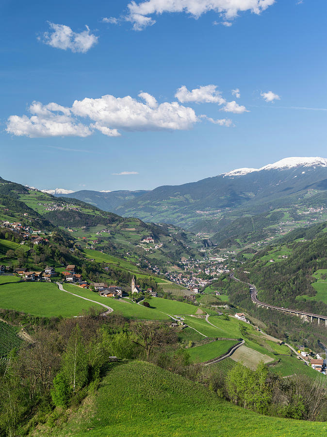 Landscape Photograph - Eisack Valley Near Klausen, View by Martin Zwick