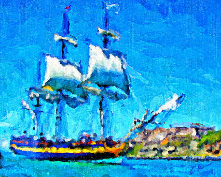 El Barco Painting by Charlie Roman