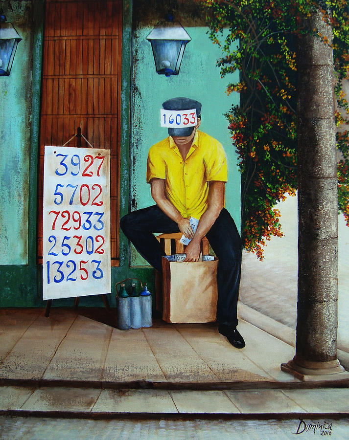 Cuba Painting - El Billetero del 33  by Dominica Alcantara